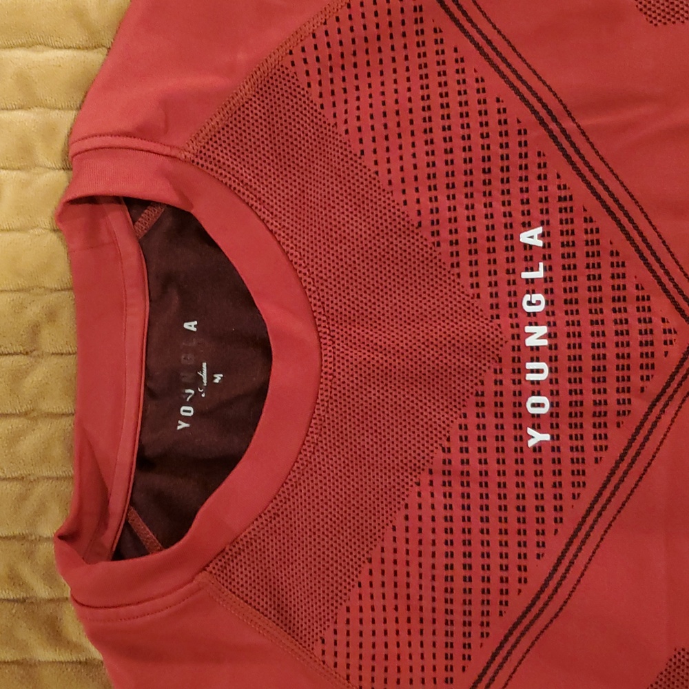 YoungLA Men's Short Sleeve Red Tee - Picture 2 of 3